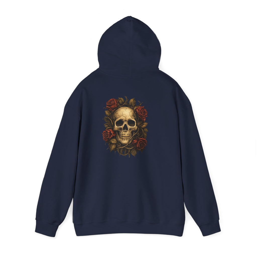 Men's Skull and Roses Heavy Blended Hoodie