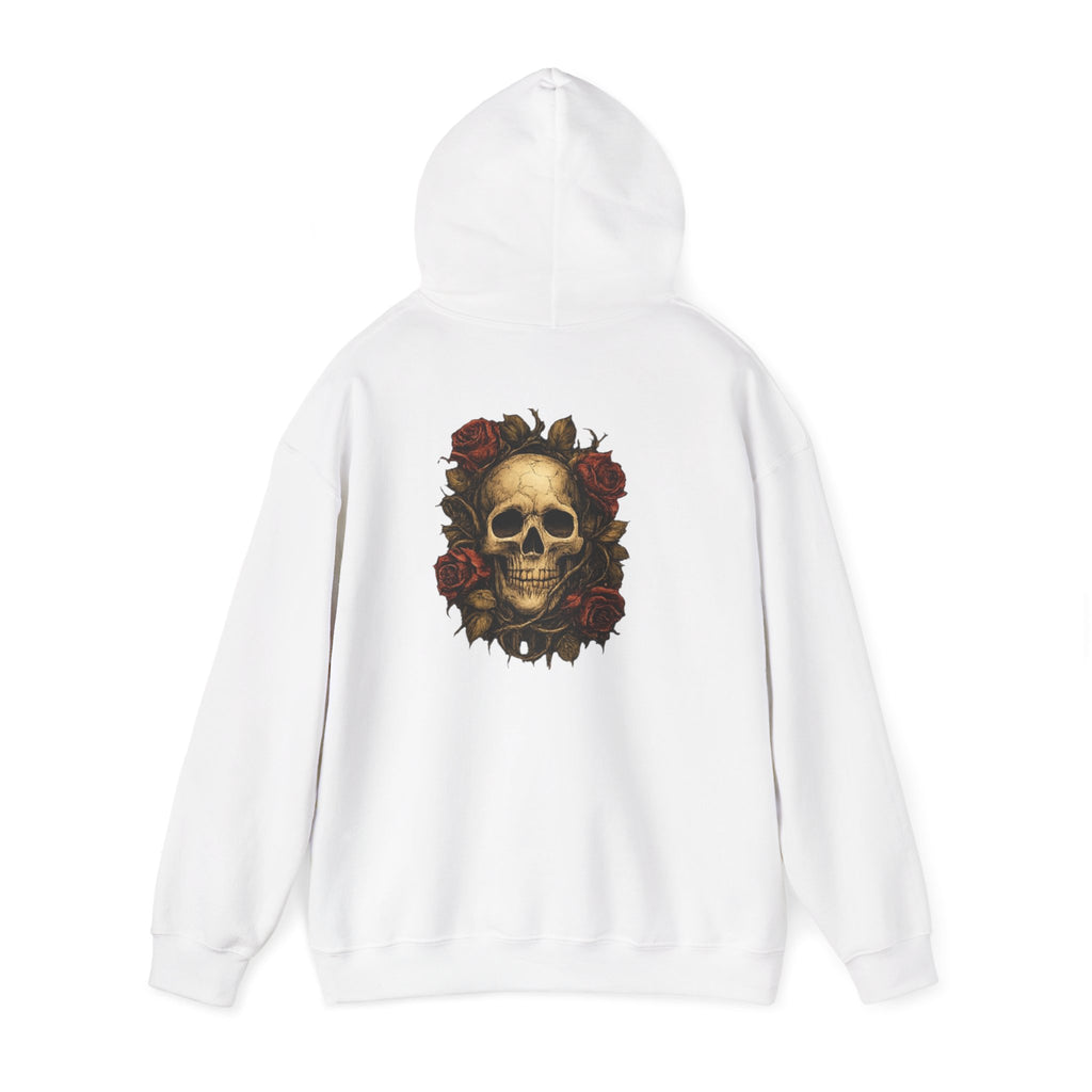 Men's Skull and Roses Heavy Blended Hoodie