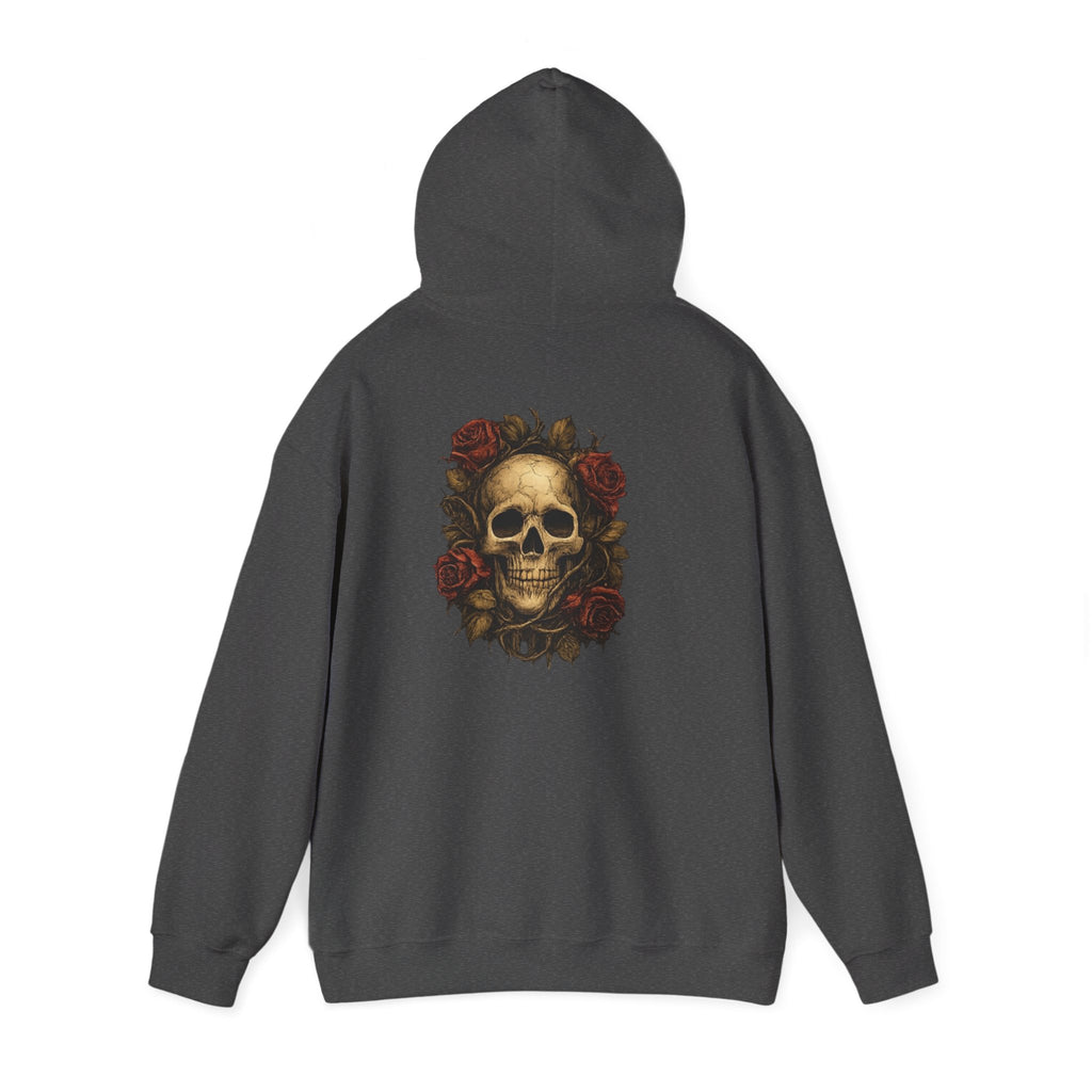 Men's Skull and Roses Heavy Blended Hoodie