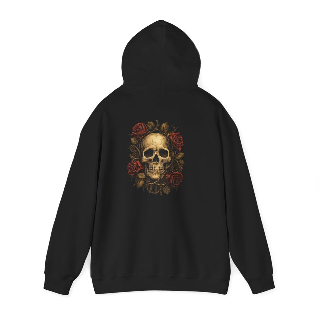 Men's Skull and Roses Heavy Blended Hoodie