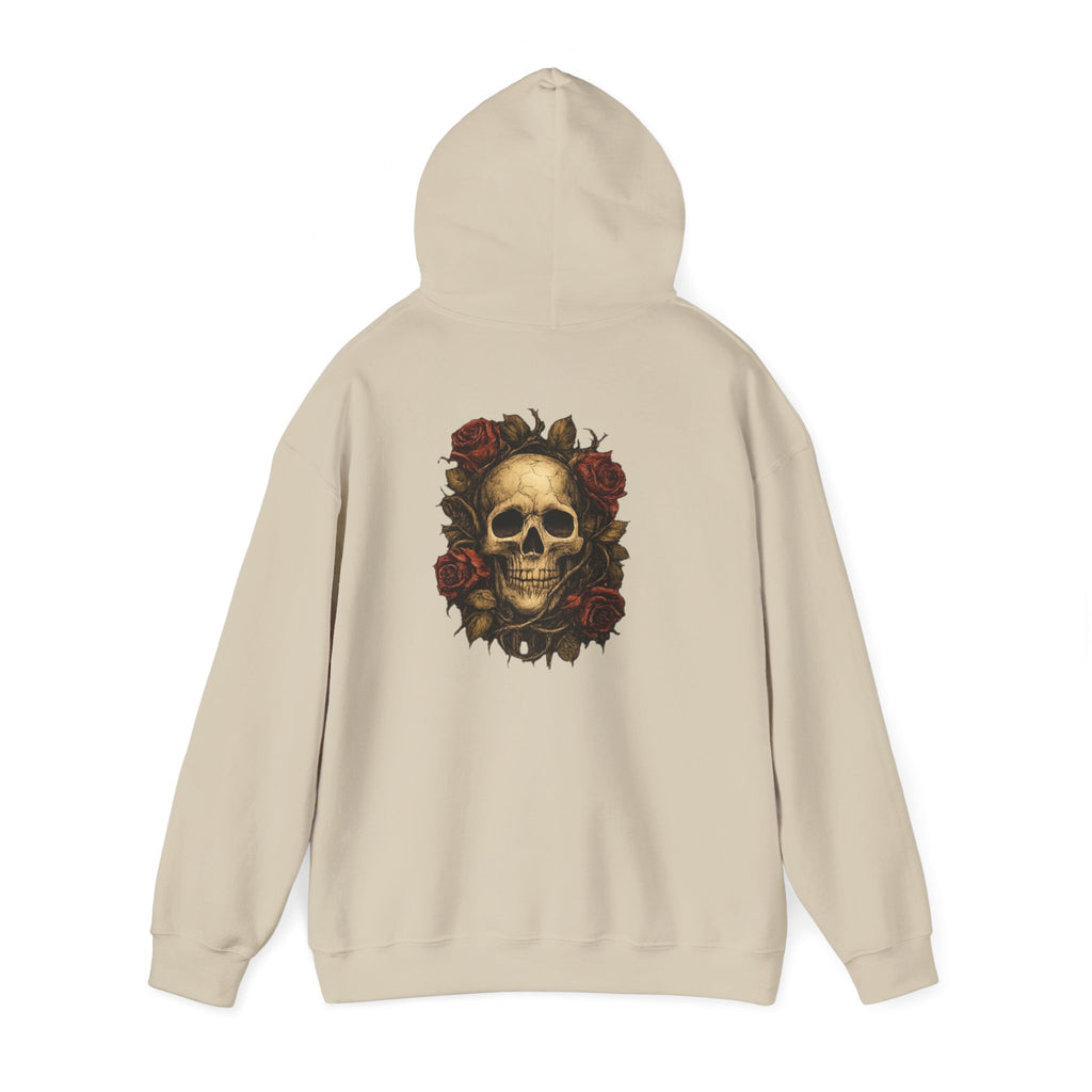 Men's Skull and Roses Heavy Blended Hoodie