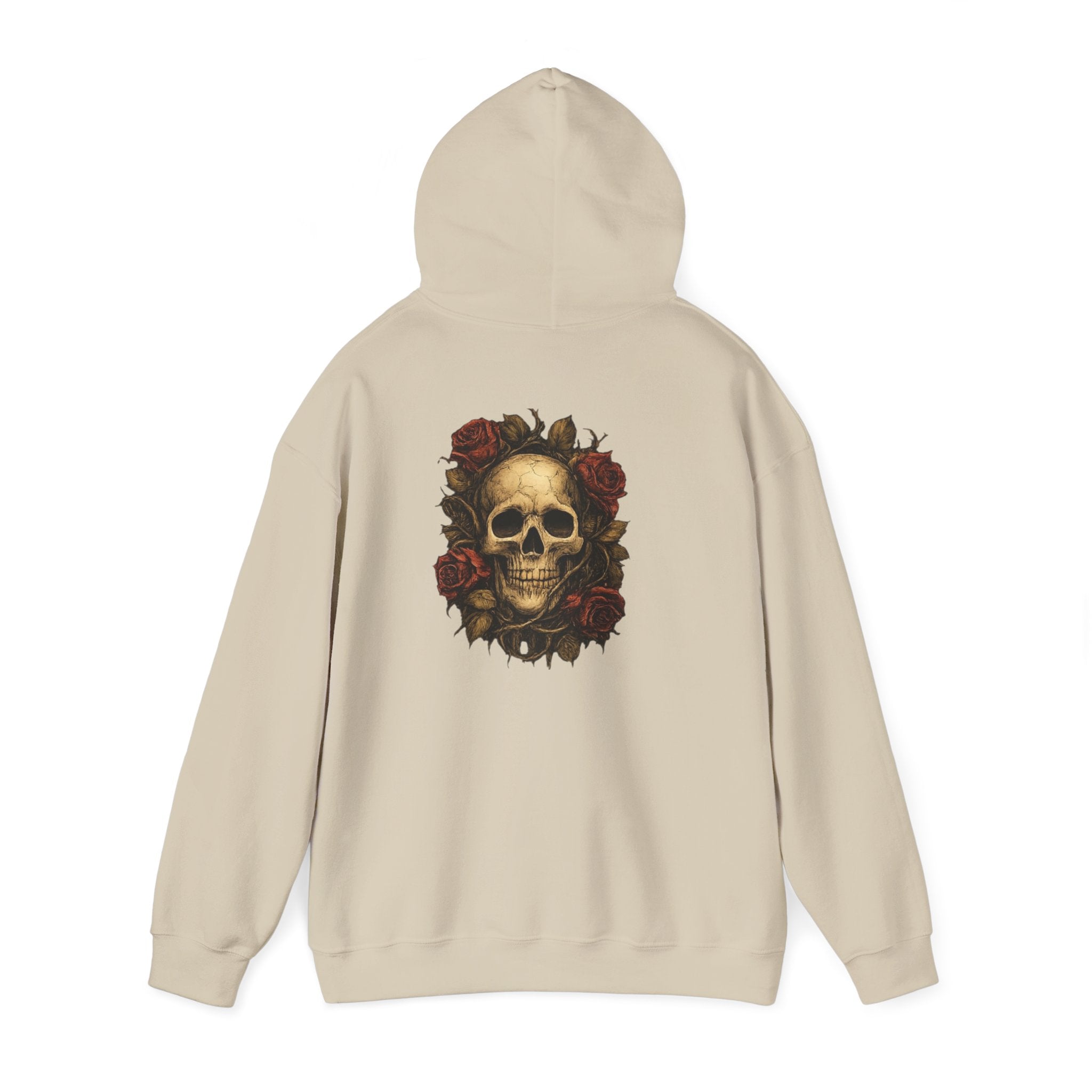 Men's Skull and Roses Heavy Blended Hoodie