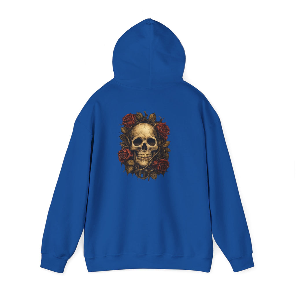 Men's Skull and Roses Heavy Blended Hoodie