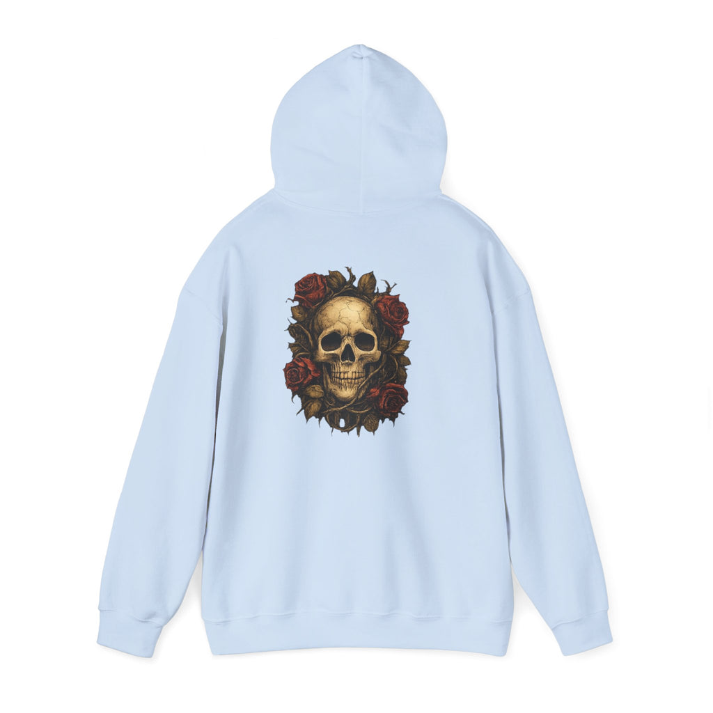 Men's Skull and Roses Heavy Blended Hoodie
