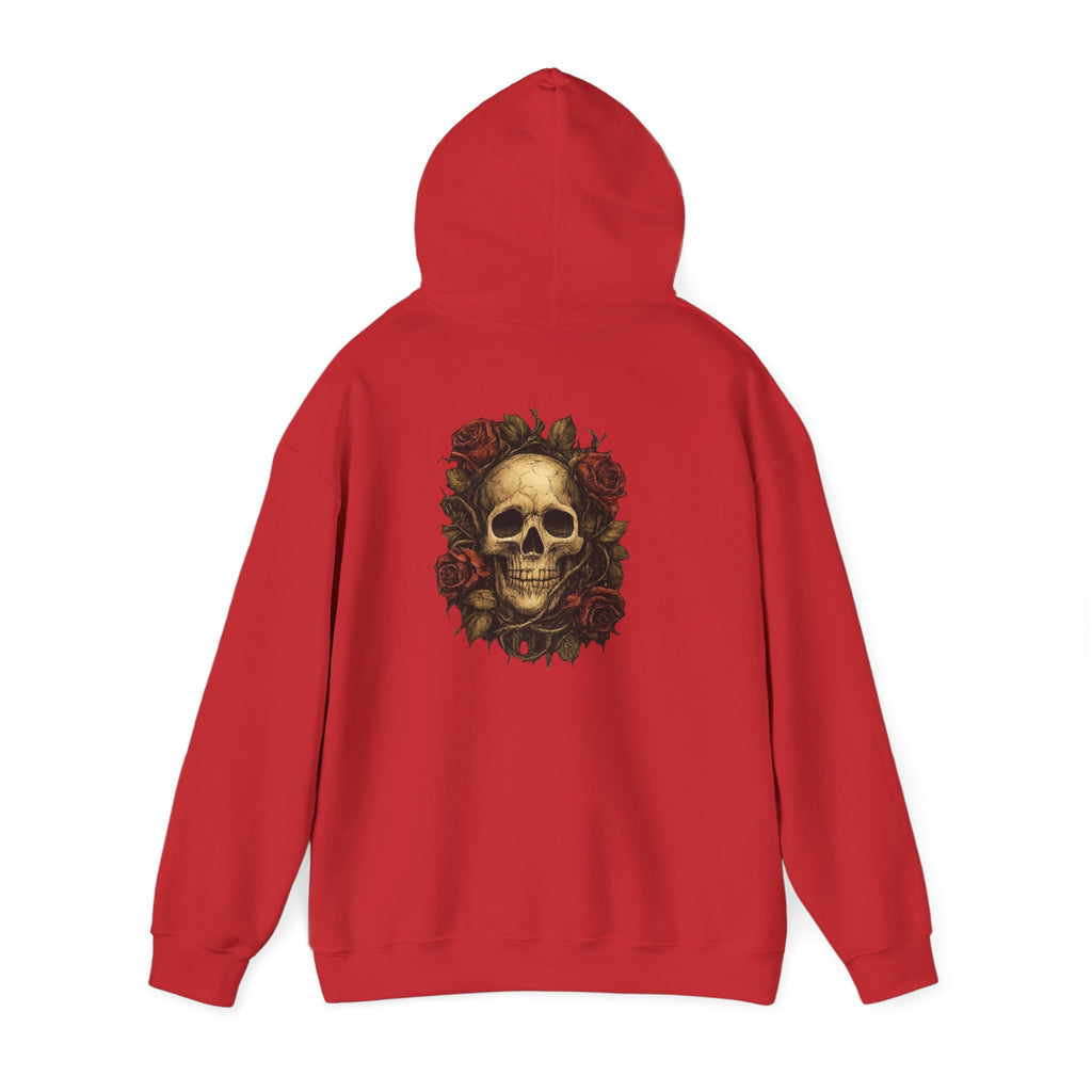 Men's Skull and Roses Heavy Blended Hoodie