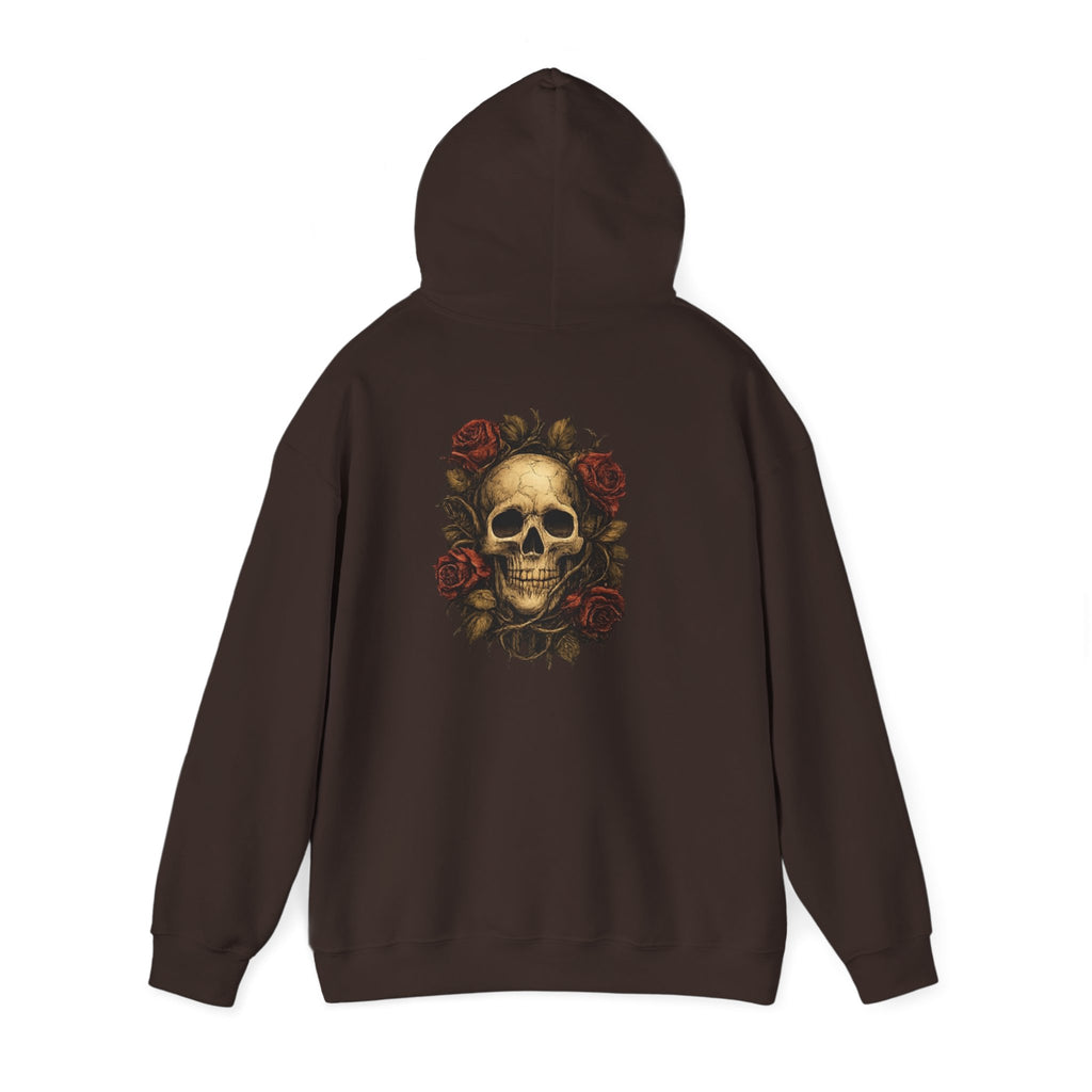 Men's Skull and Roses Heavy Blended Hoodie